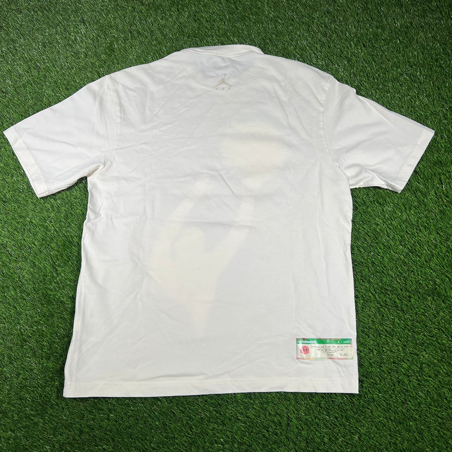 Jordan J Balvin Purple Jumpman White Tee Size Medium USED x14662