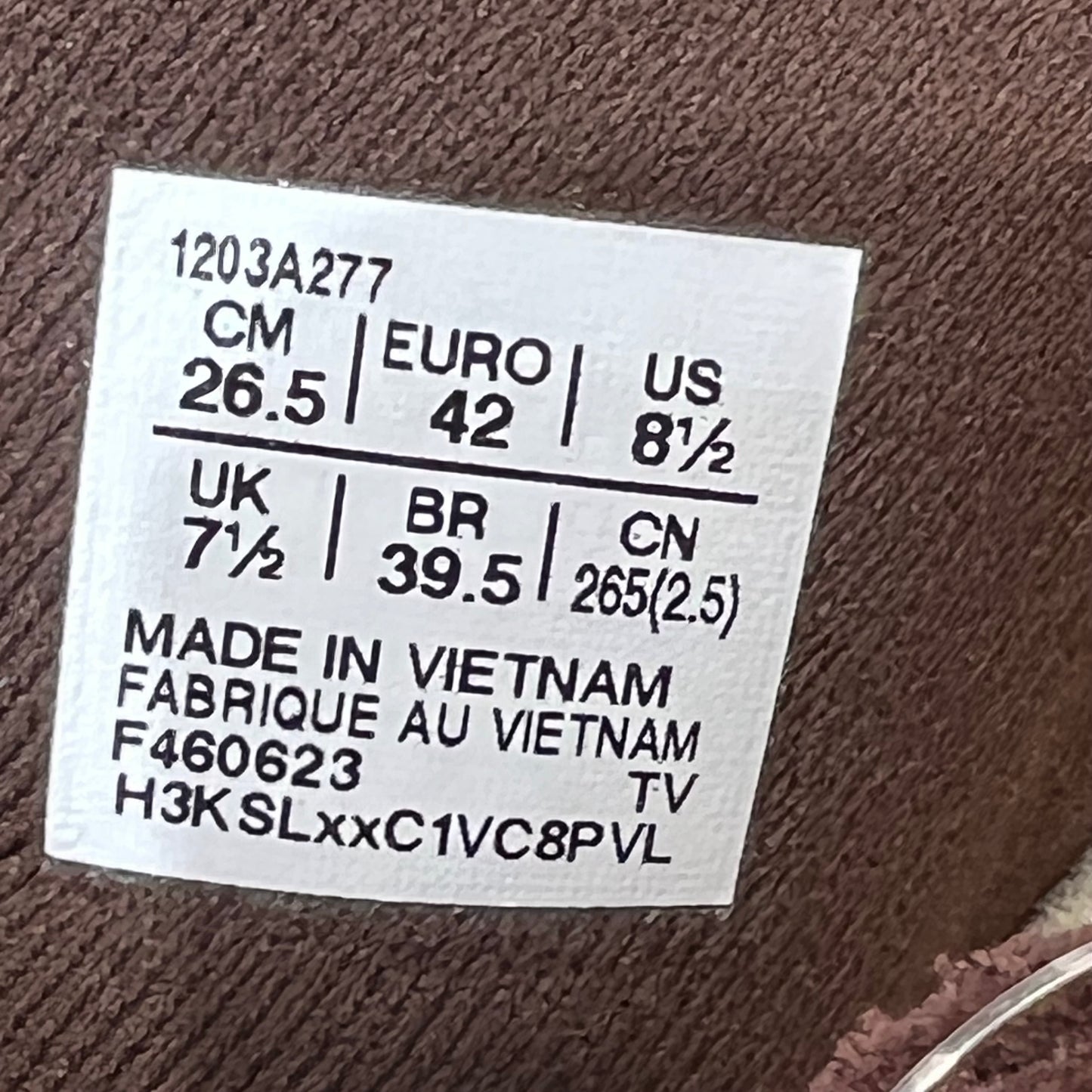 Asics Gel Lyte 3 Cream Dark Brown Size 8.5 NEW s15264