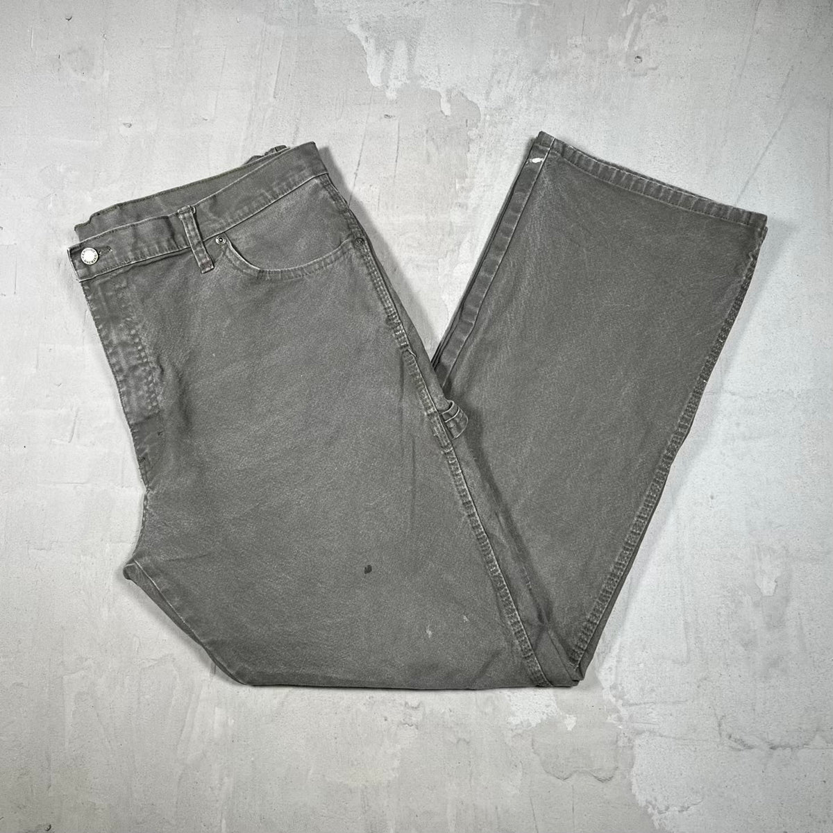 Y2K Dickies Wokrwear Olive Brown Pants Size 38x32 USED v20321