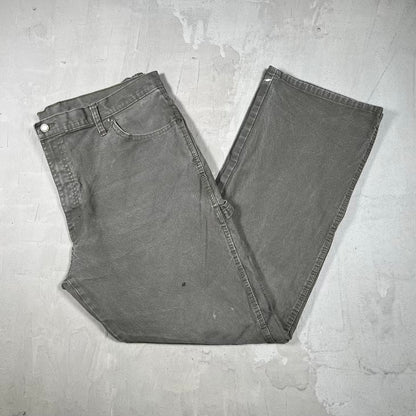 Y2K Dickies Wokrwear Olive Brown Pants Size 38x32 USED v20321