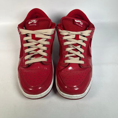 Nike SB Dunk Low Red Patent Leather (2014) Size 11 USED s23515