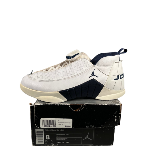 Jordan 15 Low 'Midnight Navy' (2000)  Size 8 USED s1389