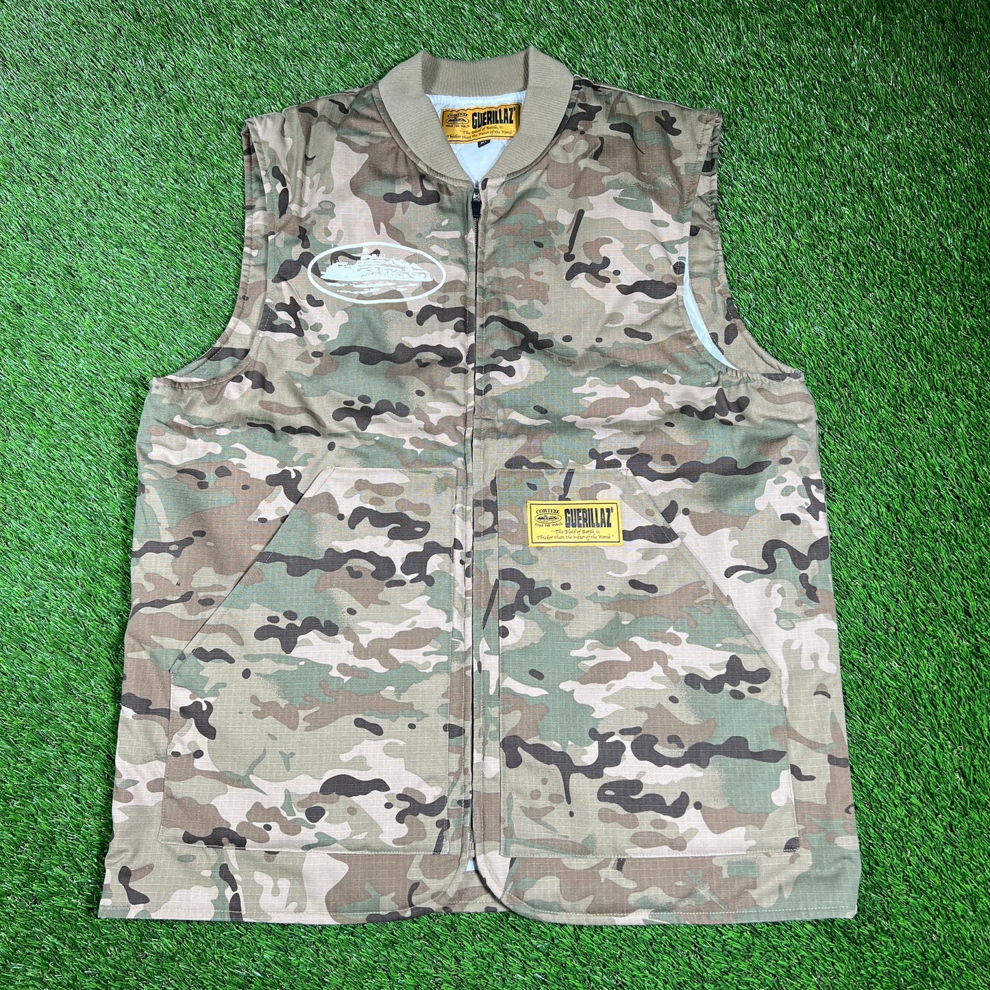 Corteiz Guerillaz Camo Vest Size XL USED x145486