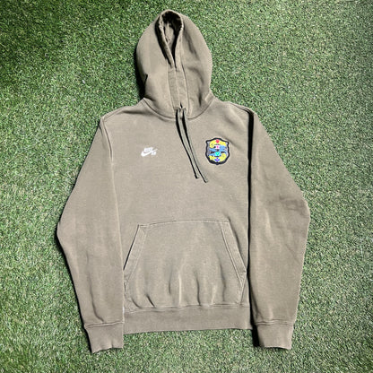 Nike SB Agnostic Olympics Olive Hoodie Size Medium USED v16207