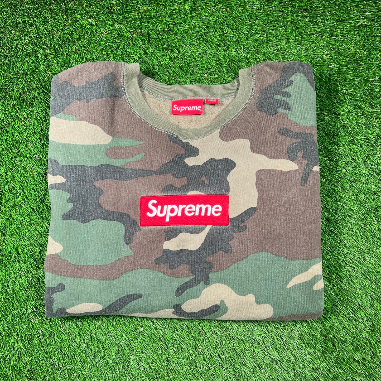 Supreme Camo Box Logo (2015) Crewneck Size XL USED x16680