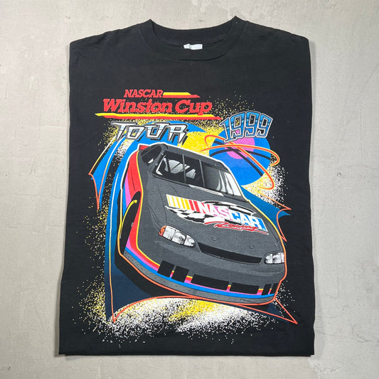 1999 Nascar Winston Cup Tour Racing Black Tee Size Large USED v15864