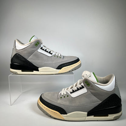 Jordan 3 Chlorophyll (2018) Size 9 USED s22514