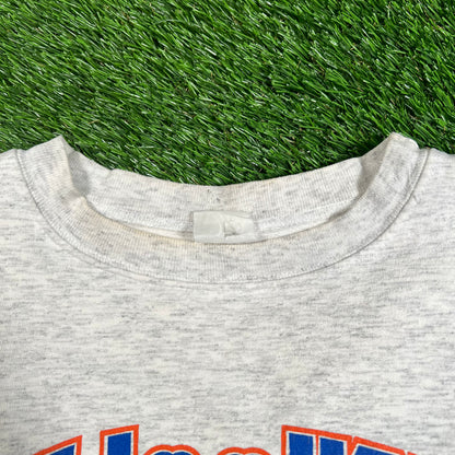 1998 New York Mets Grey Crewneck Size Medium USED v17576