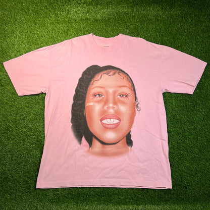 Drake Related Its All A Blur Album Cover Pink Tee Size XL USED x16797