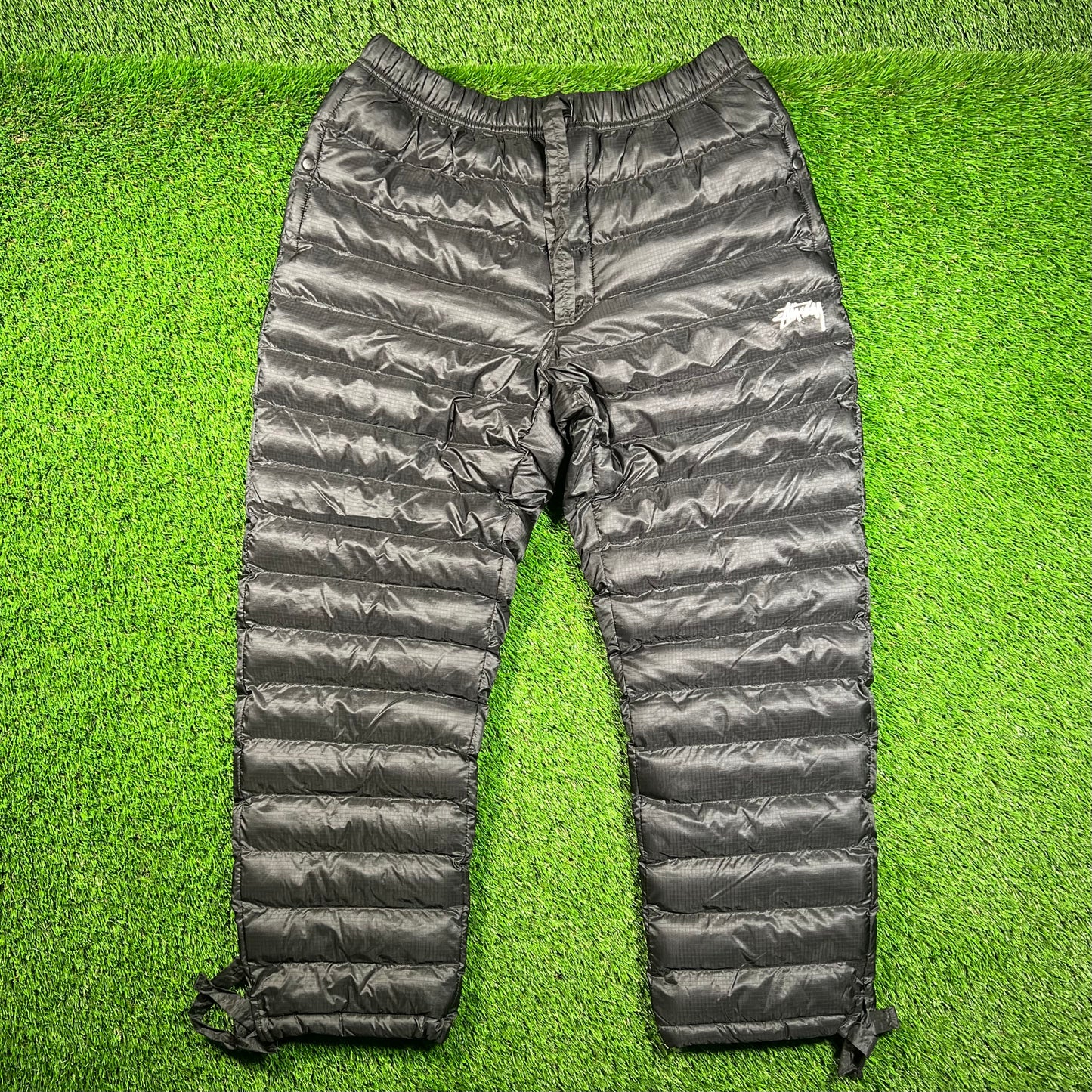 Nike Stussy Black Puffer Pants Size Large USED x16487