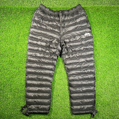 Nike Stussy Black Puffer Pants Size Large USED x16487