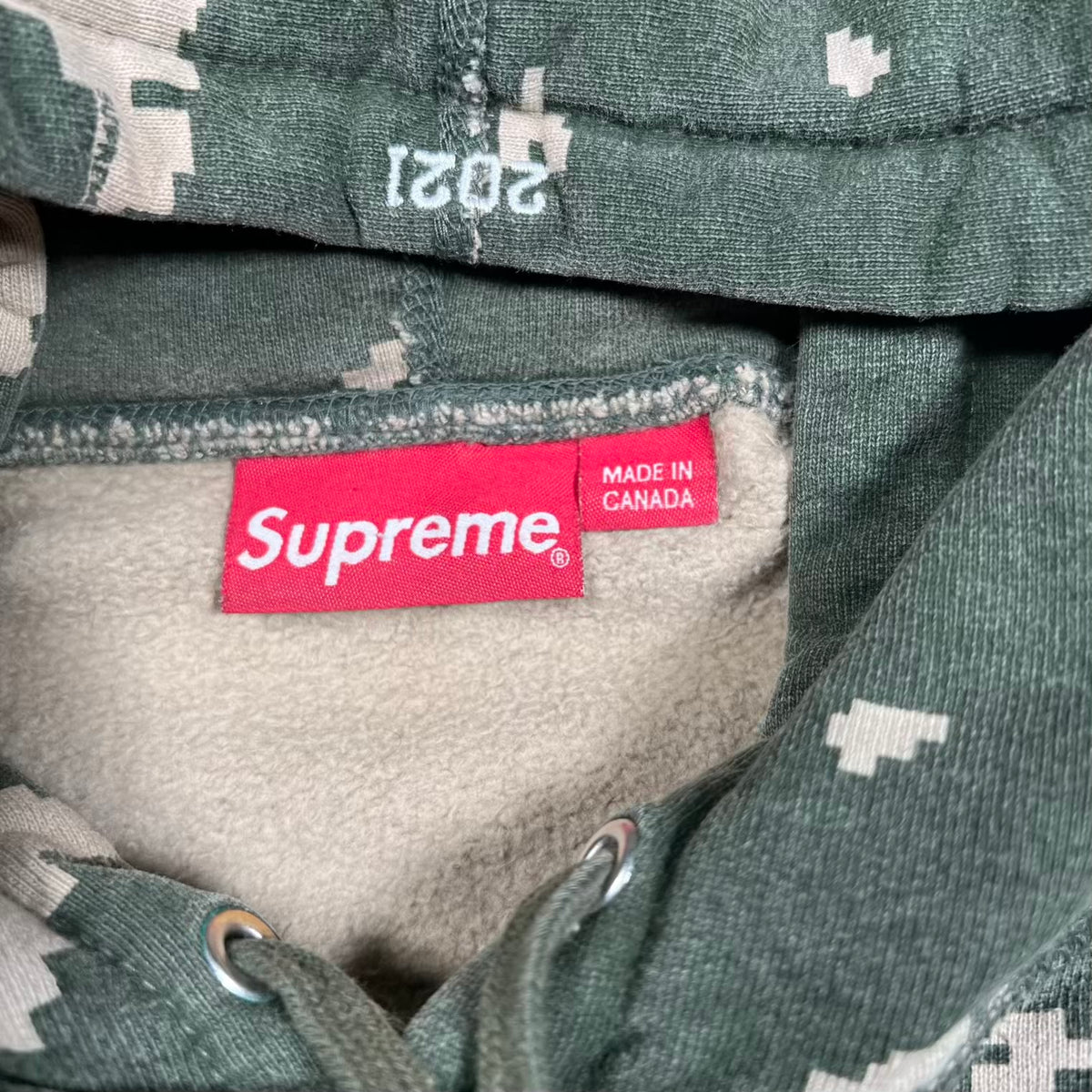 Supreme Box Logo Hoodie Olive Russian Camo (2021) Size XXL USED x18370