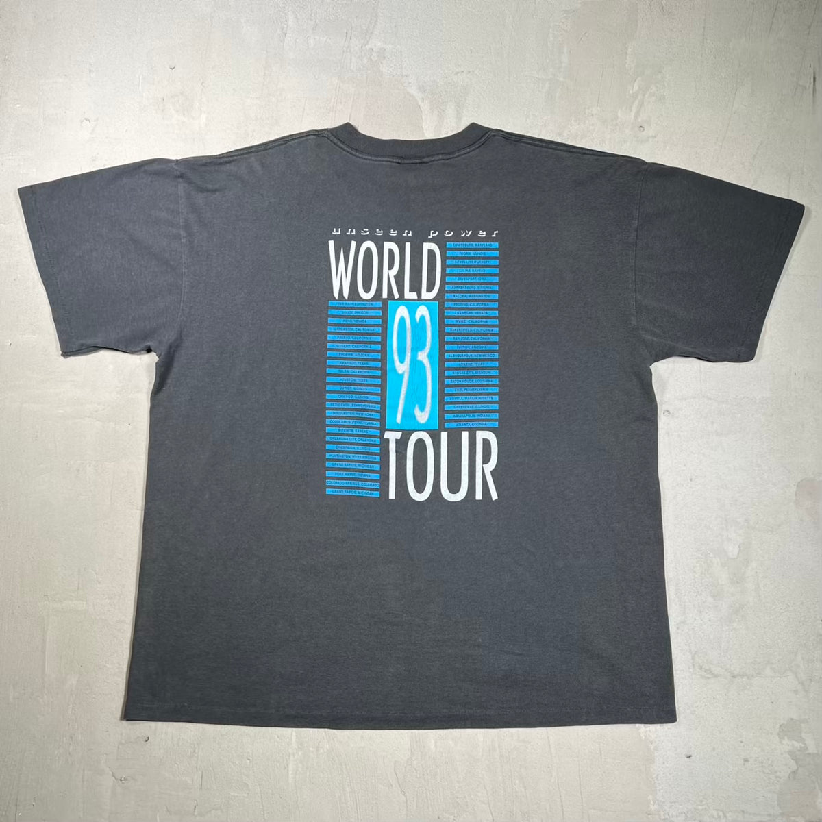 1993 Petra Unseen Power World Tour Black Tee Size XL USED v20100