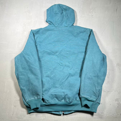 Y2K Carhartt Teal Active Hooded Jacket Size XL USED v20264