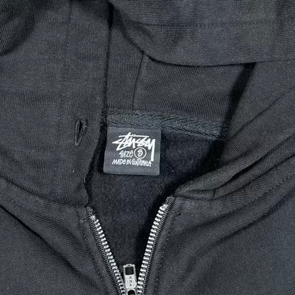 Stussy "Superior Quality" Black Zip Up Hoodie Size Small USED x18898