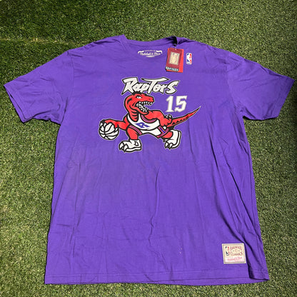 Mitchell and Ness Raptors #15 Carter Purple Tee Size XXL NEW v16068