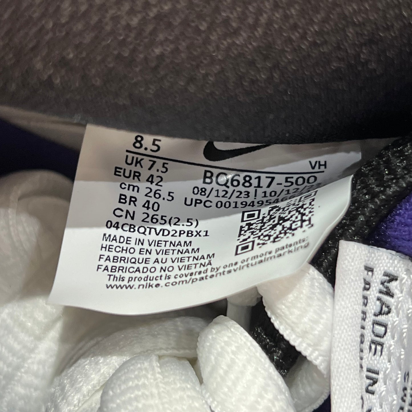Nike SB Dunk Low Court Purple New Size 8.5 S14795