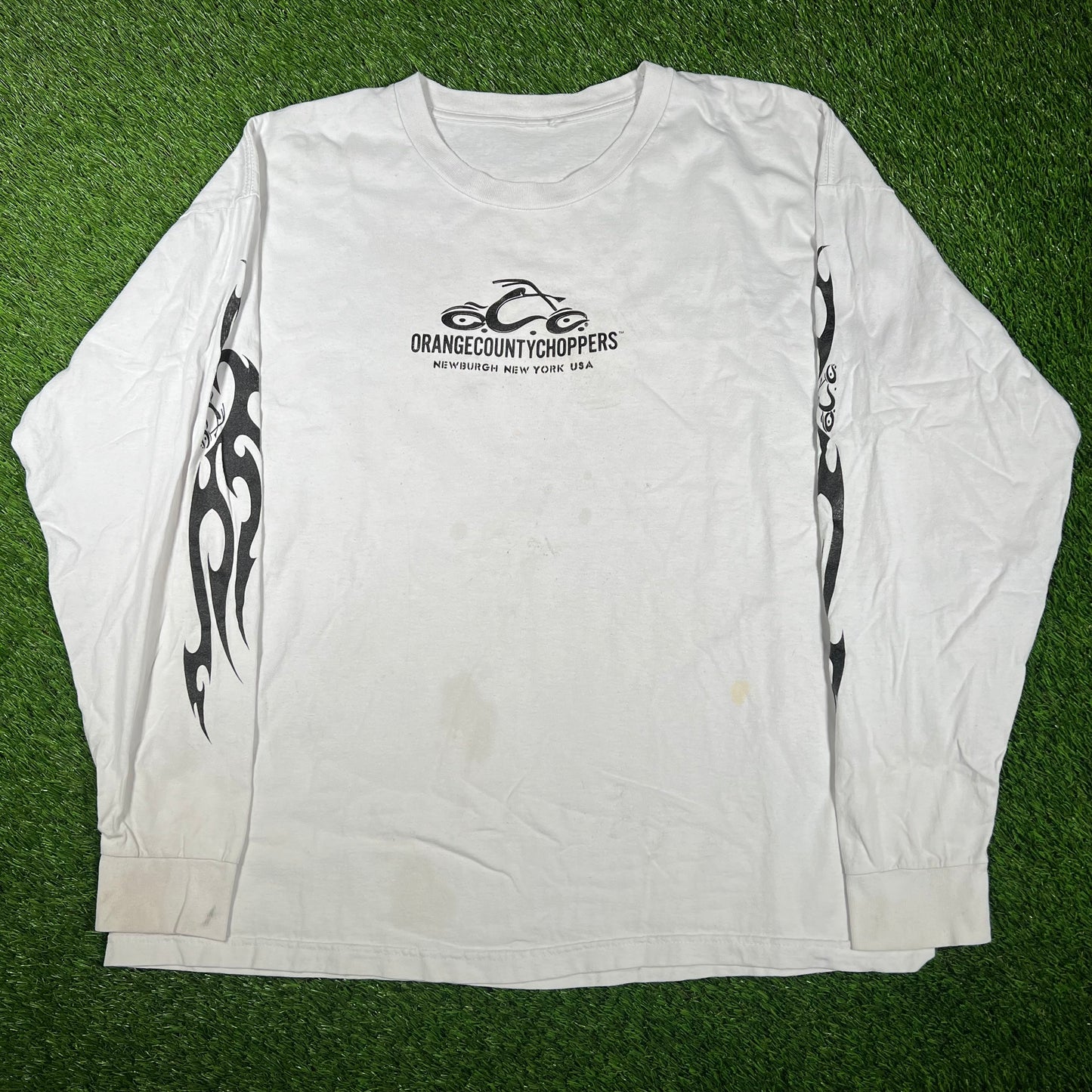 Y2K Orange County Choppers White Longsleeve Size XL USED v17346
