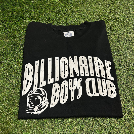 Y2K Billionaire Boys Club BBC White Logo Black Tee Size XS USED x14218