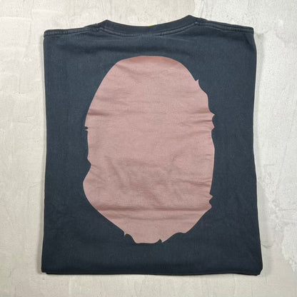 Bape Big Ape Head Black Tee Size Large USED x18745