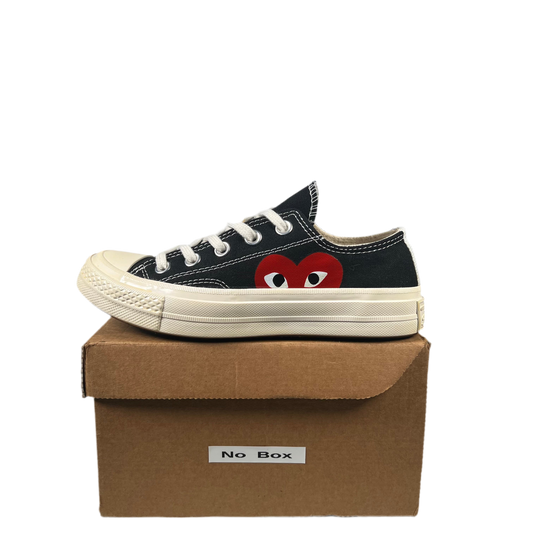 Converse CDG Black Low Top Size 3.5 USED s18389