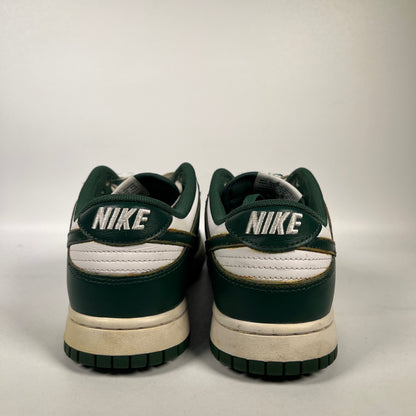 Nike Dunk Low Michigan State Custom Gold Eyelets Size 8.5 USED s6874