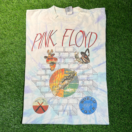 1994 Pink Floyd World Tour Tie Dye Tee Size XL USED v18861