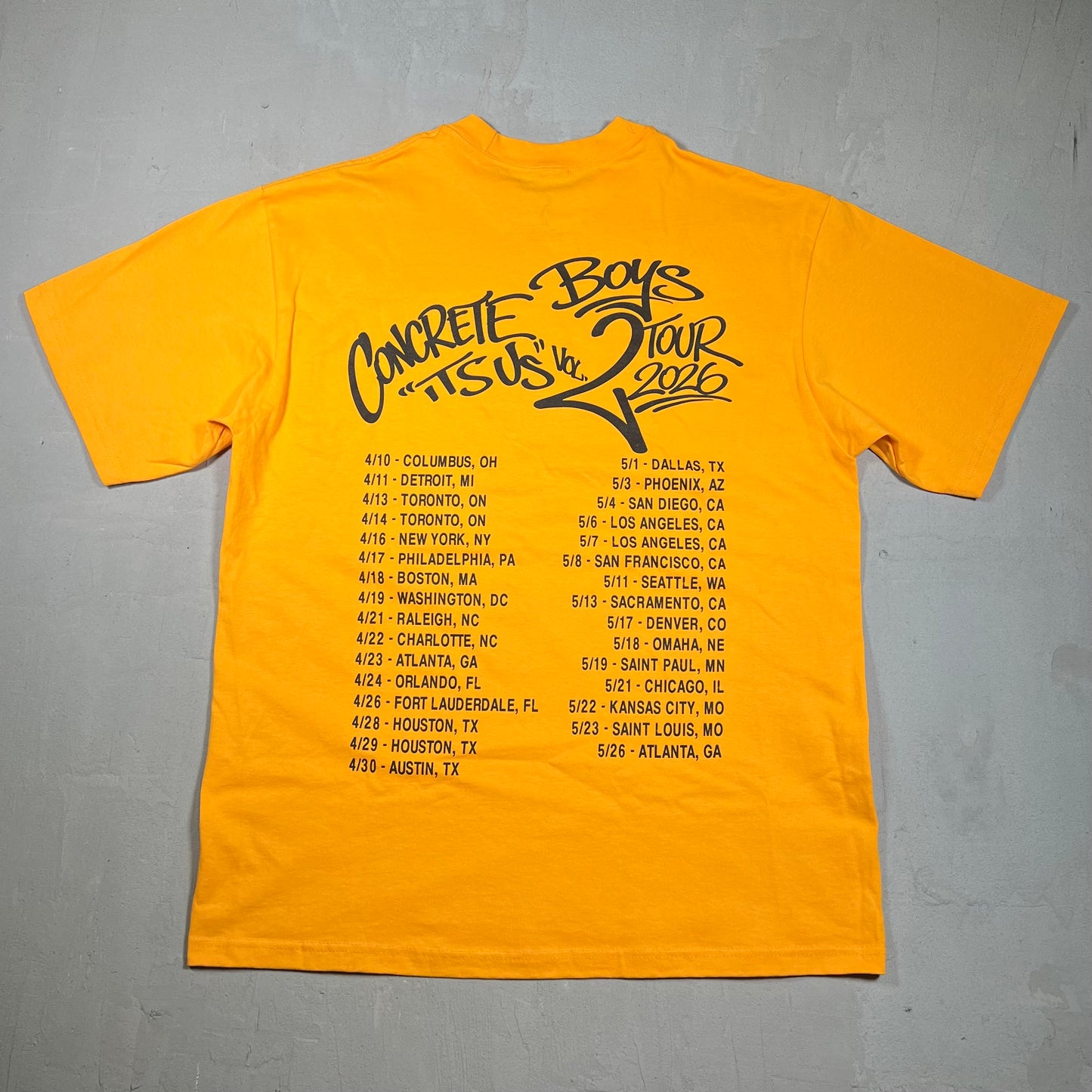 Congrete Boys Lil Yatchy Yellow Concert Tee Size XL USED x17369