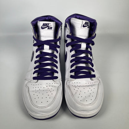 Jordan 1 Court Purple Size 10m / 11.5w USED s17893