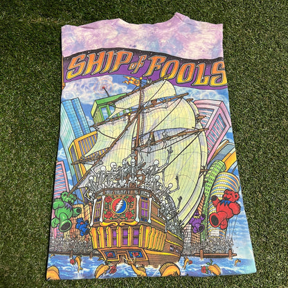 1993 Grateful Dead "Ship of Fools' Sailing Tie Dye Tee Size XL USED v16367