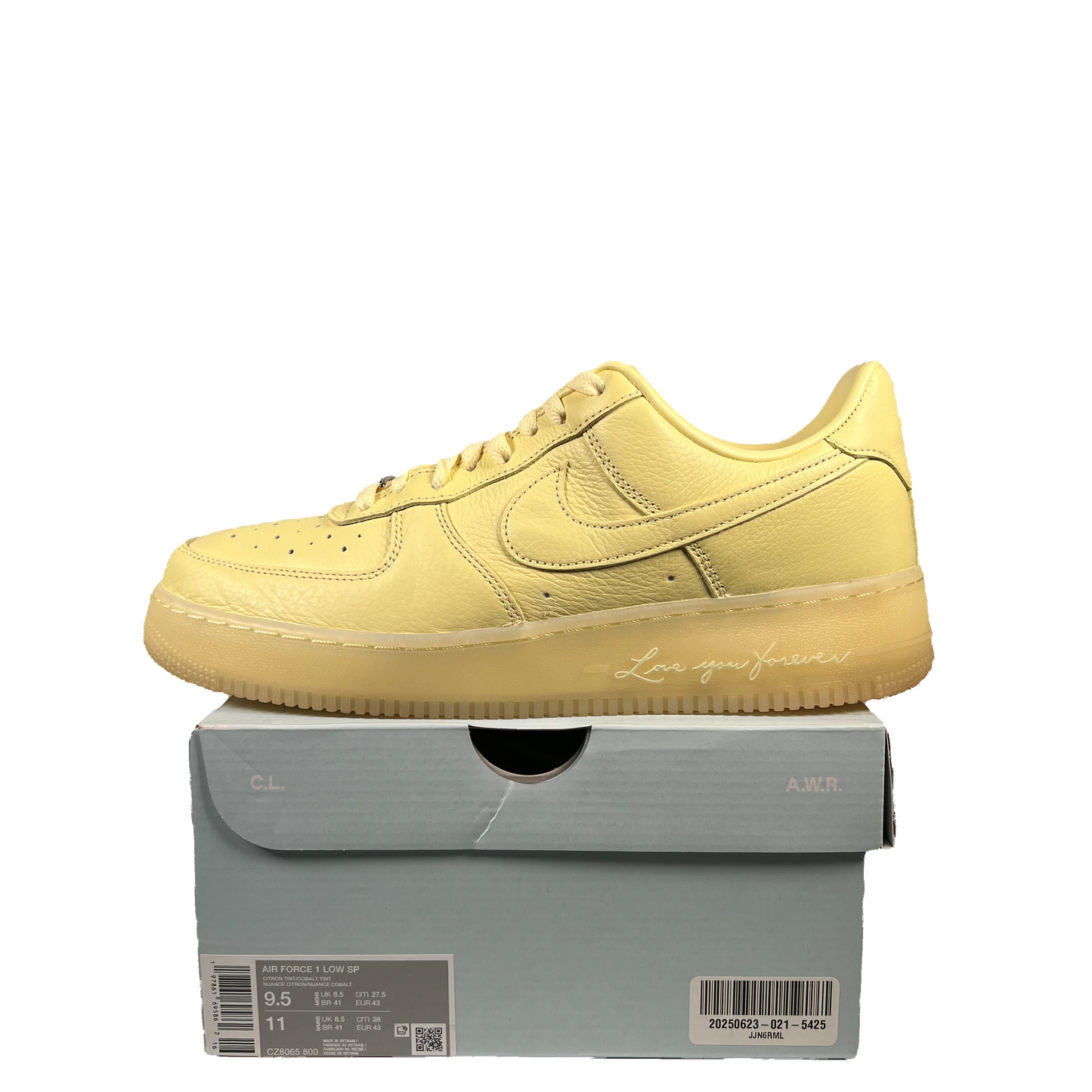 Nike Air Force 1 Drake Nocta Certified Lover Boy Citron Tint (2024) Size 9.5 USED 20186
