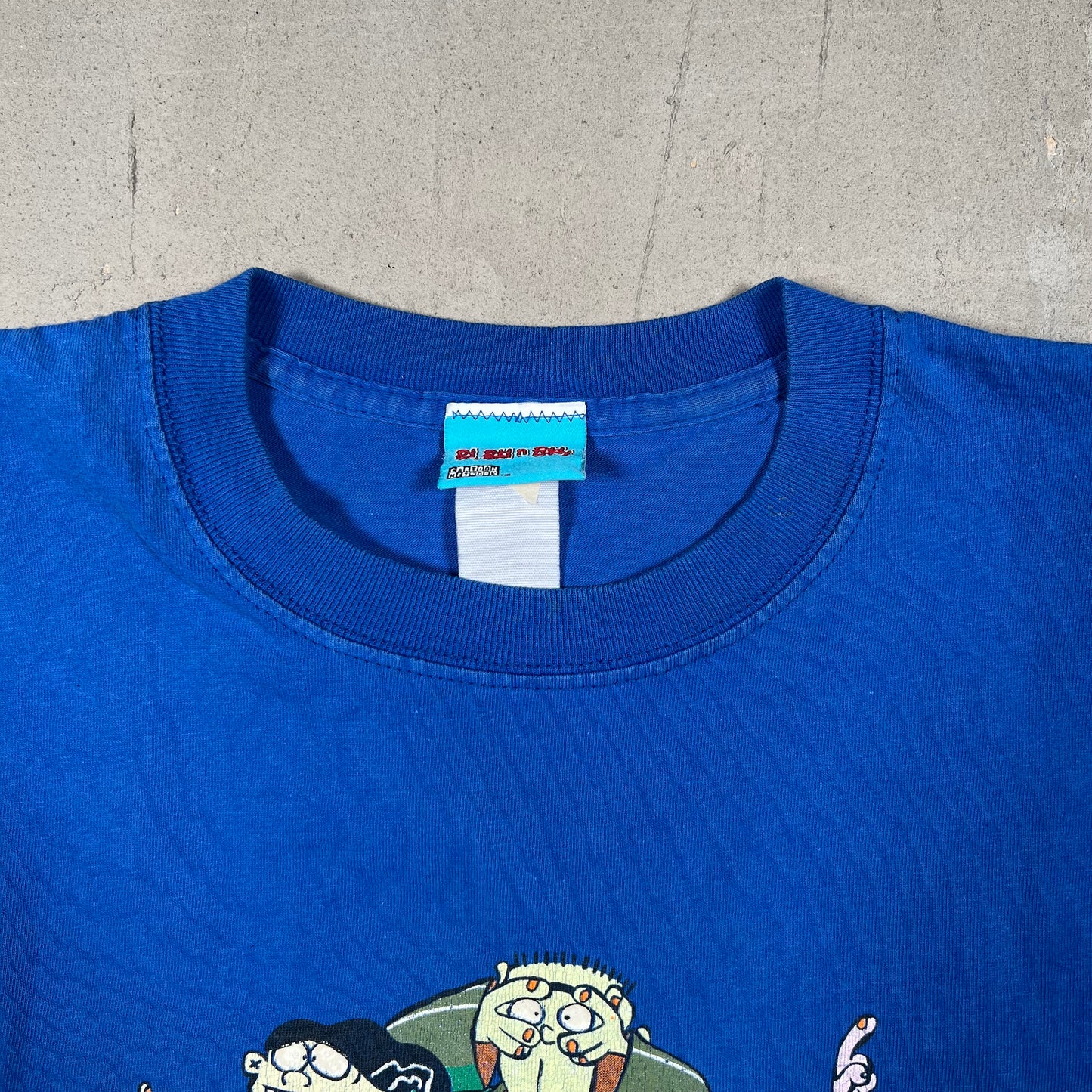 2001 Ed, Edd, and Eddy Cartoon Blue Tee Size XL USED v19146
