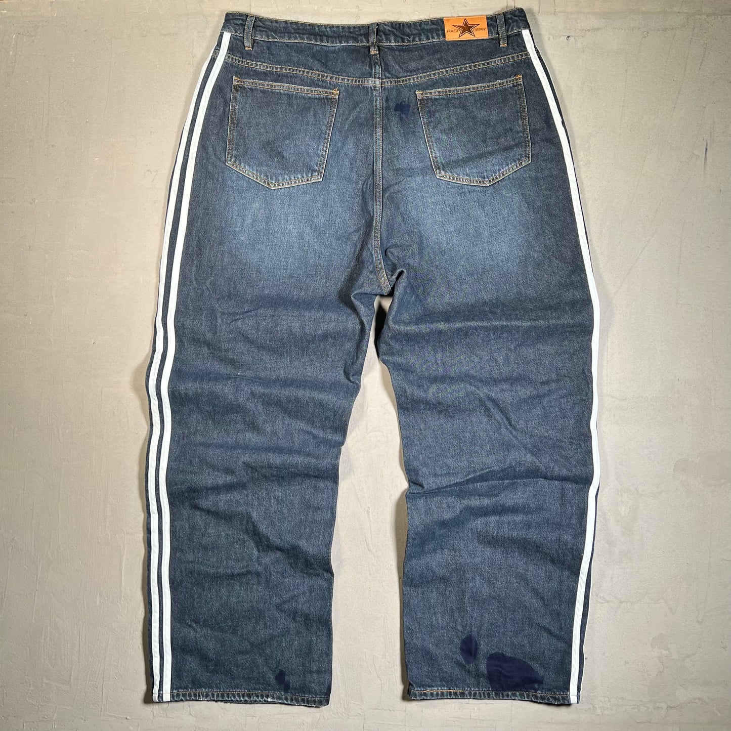 GV Gallery Raspbery Hills OG Stripe Blue Jeans Size 38 USED x17617