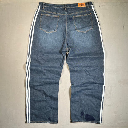 GV Gallery Raspbery Hills OG Stripe Blue Jeans Size 38 USED x17617