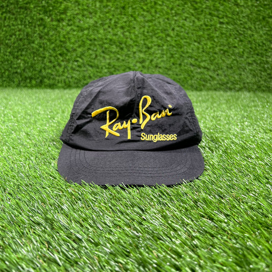 1990s Black Ray Ban Sunglasses Hat USED v17523
