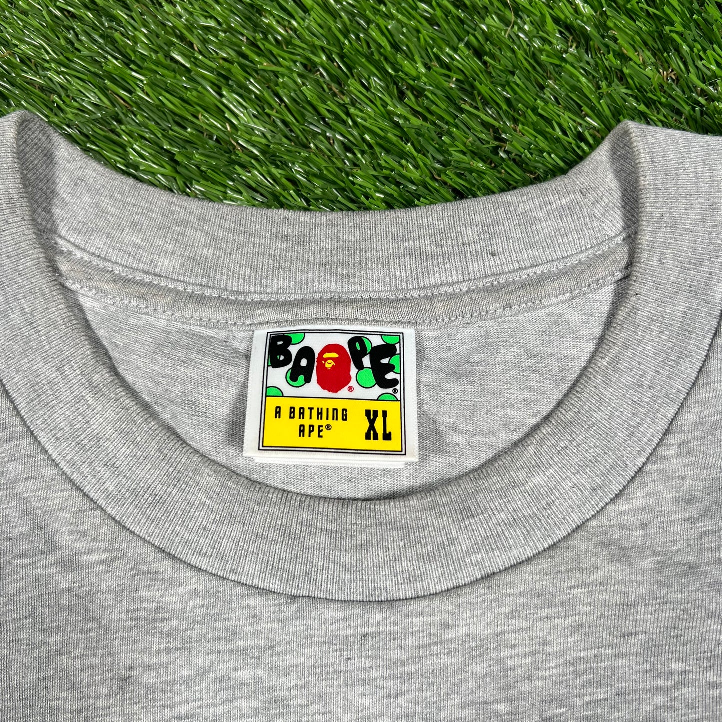 Bape World Gone Mad Tee Grey Size XL USED X14481