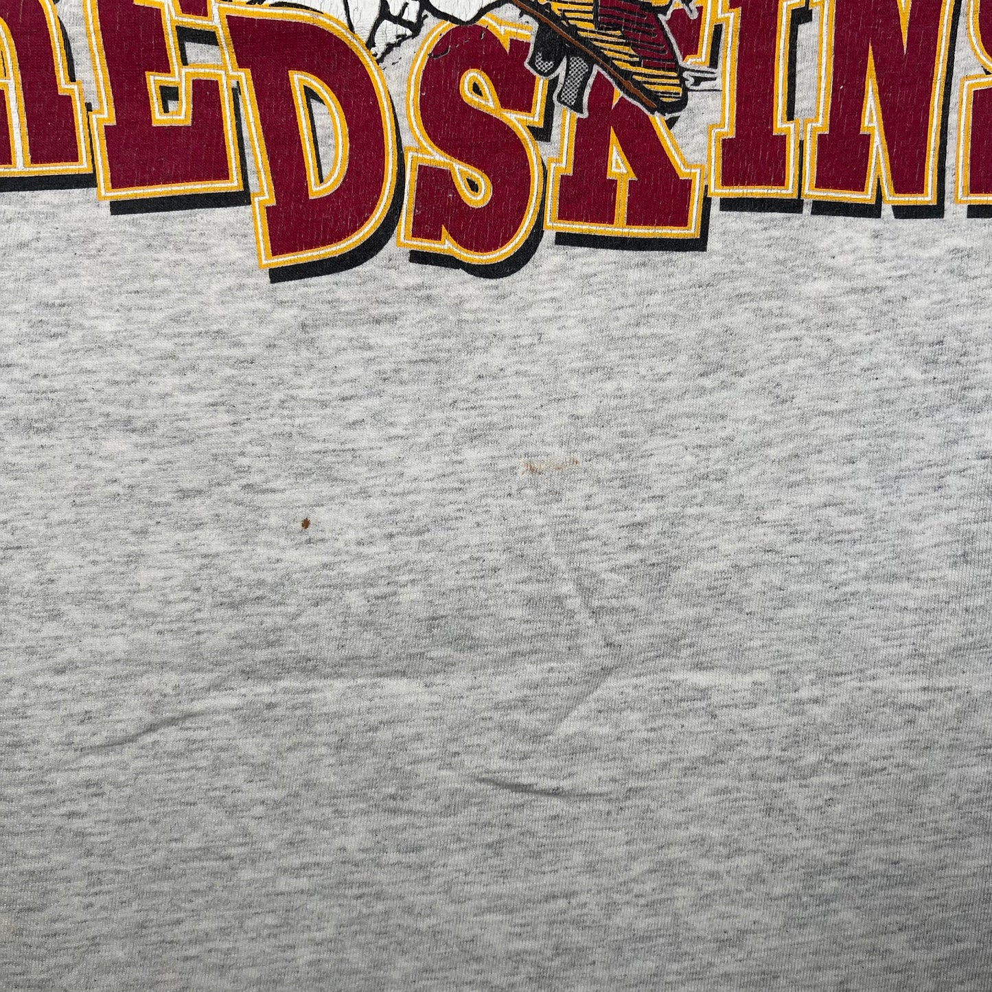1990s Washington Redskins "Breakthrough" Double Sided Grey Tee Size XL USED v16104
