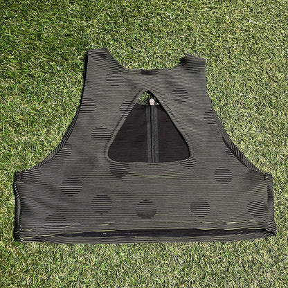 Nike Off White Womens Green/Black Sports Bra Size Large NEW x13854