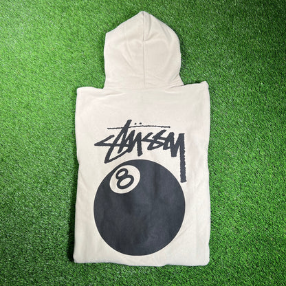 Stussy 8 Ball Sand Pull Over Hoodie Size XL USED x16066