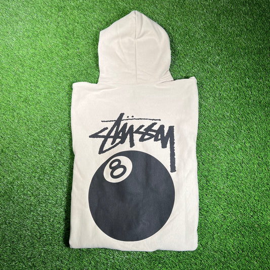Stussy 8 Ball Sand Pull Over Hoodie Size XL USED x16066