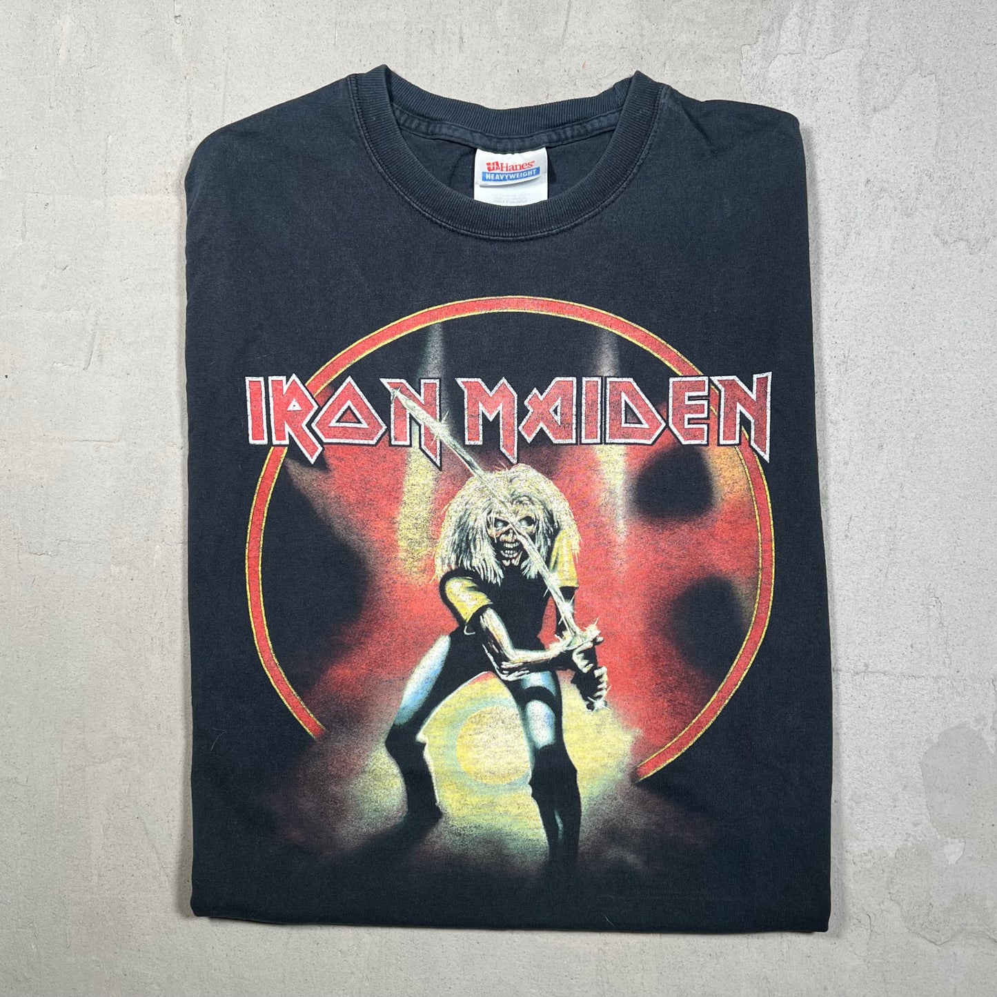 Y2K Iron Maiden "Maiden Japan" Black Tee Size Small USED v17913