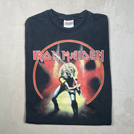 Y2K Iron Maiden "Maiden Japan" Black Tee Size Small USED v17913