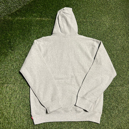 Supreme Chenille Grey Hoodie (2019) Size Large NEW x14165