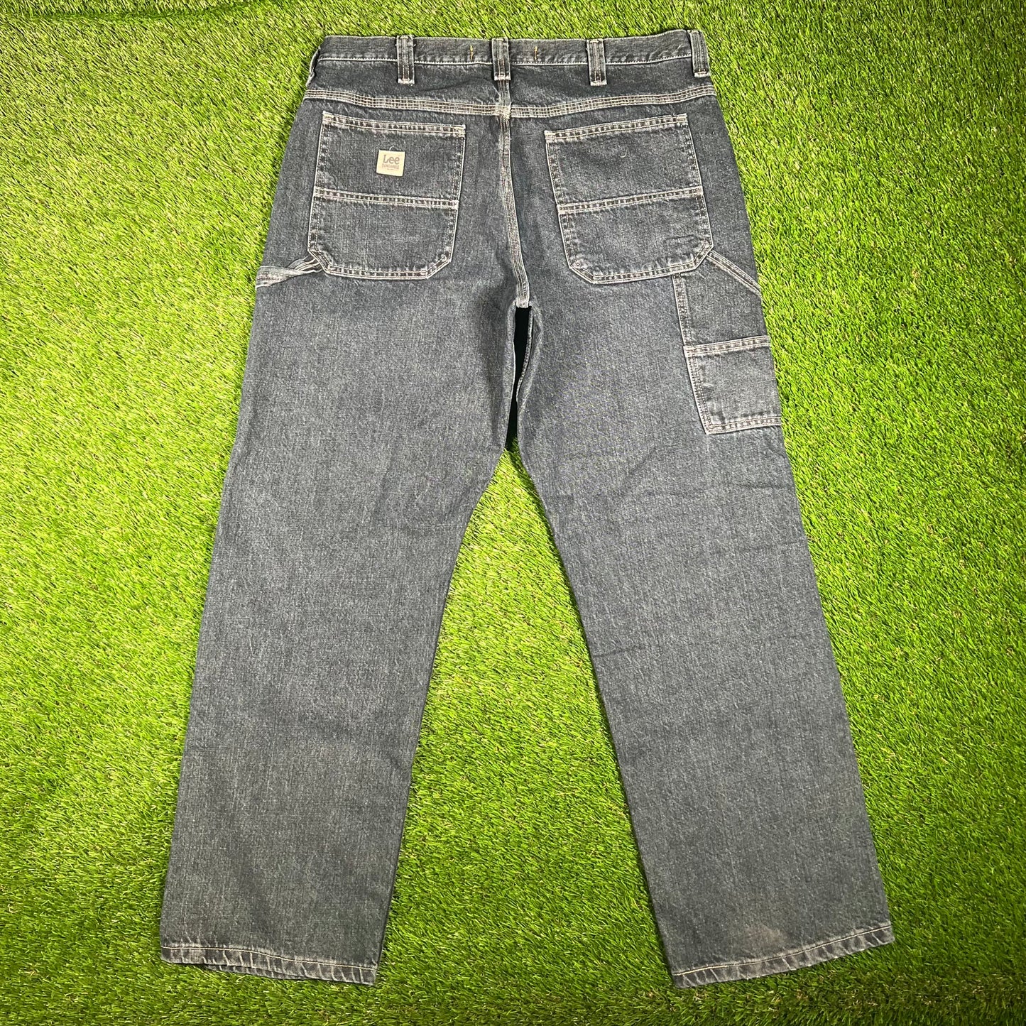 Y2K Lee Dungarees Blue Carpenters Size 36 USED v17628