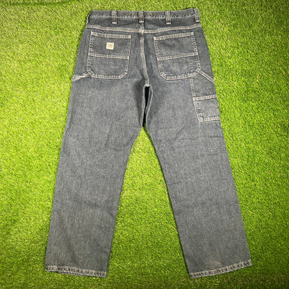 Y2K Lee Dungarees Blue Carpenters Size 36 USED v17628