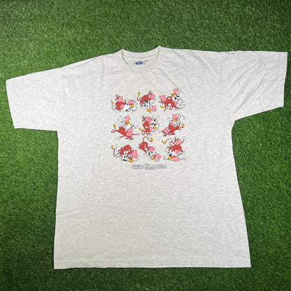 1990s Cows Swiss Kamasutra Grey Tee Size XL USED v17165