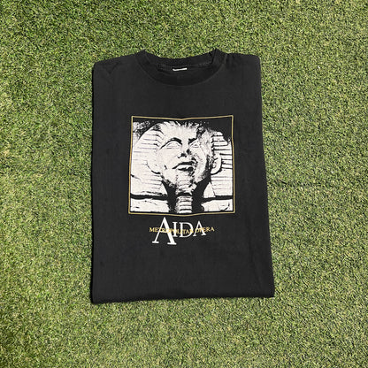 2000s AIDA Meteropolitan Opera Black Tee Size XXL USED v16249