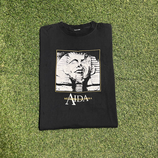 2000s AIDA Meteropolitan Opera Black Tee Size XXL USED v16249