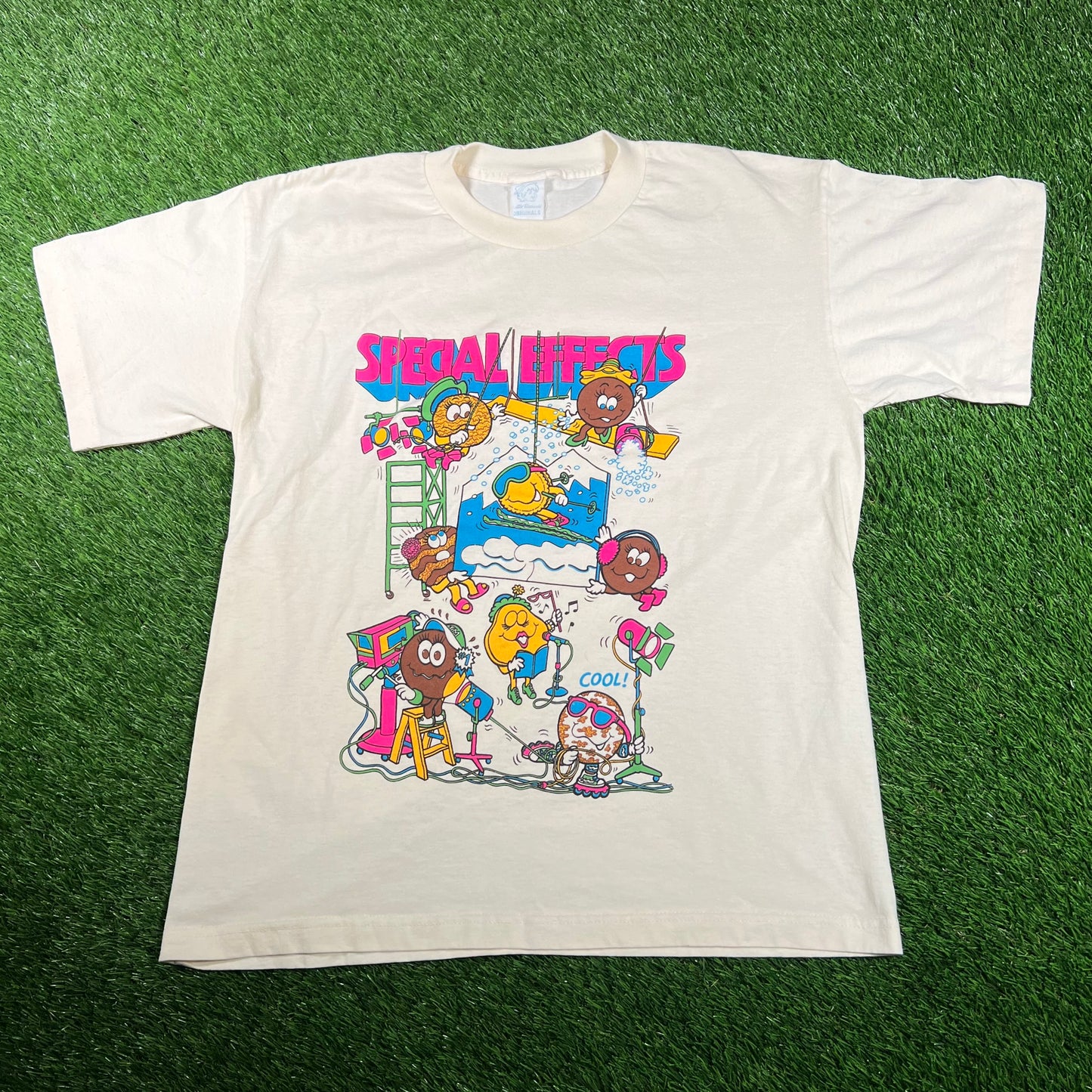 1990s Special Effects Girl Scout Cookies Cream Tee Size Large USED v18052
