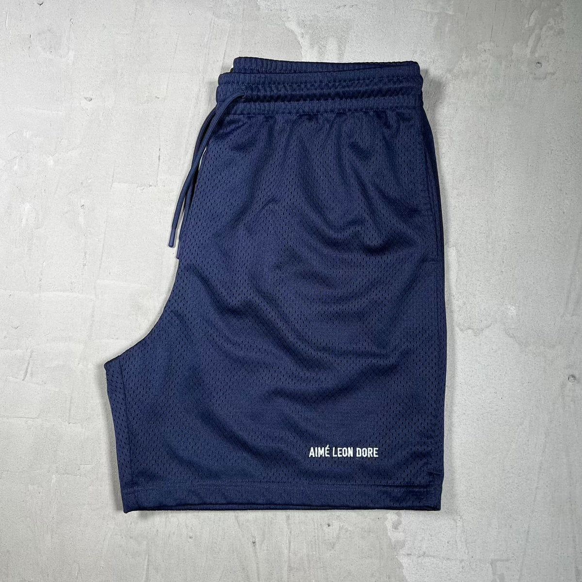 Aime Leon Dore Navy Blue Mesh Shorts Size XXL USED x18699